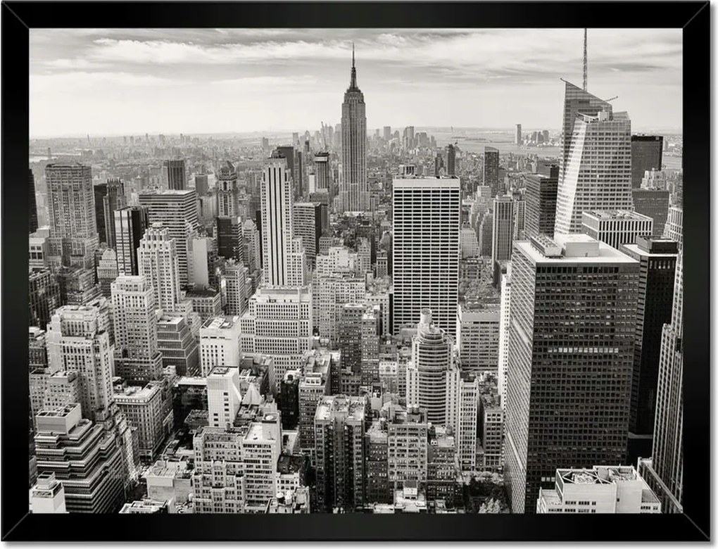 Poszterek keretben 40x30 Manhattan madártávlatból