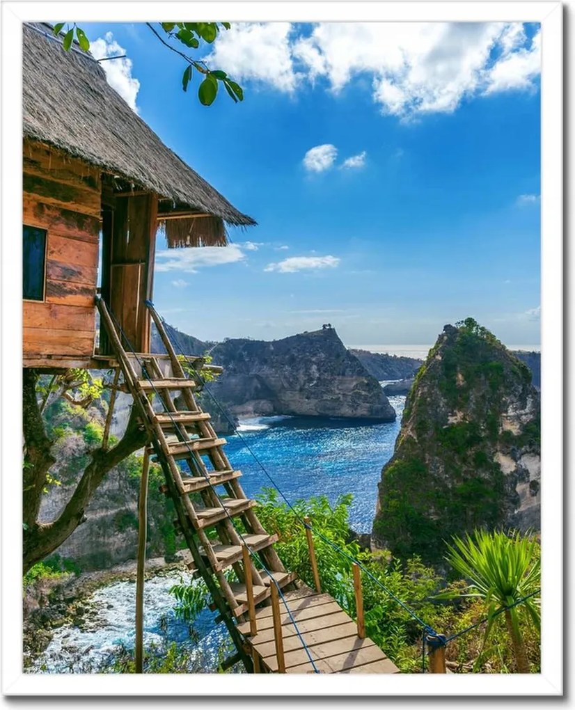 Poszterek keretben 40x50 Faház Tenger