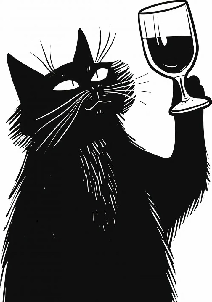 Poszter 30x45cm Macskavirtuóz