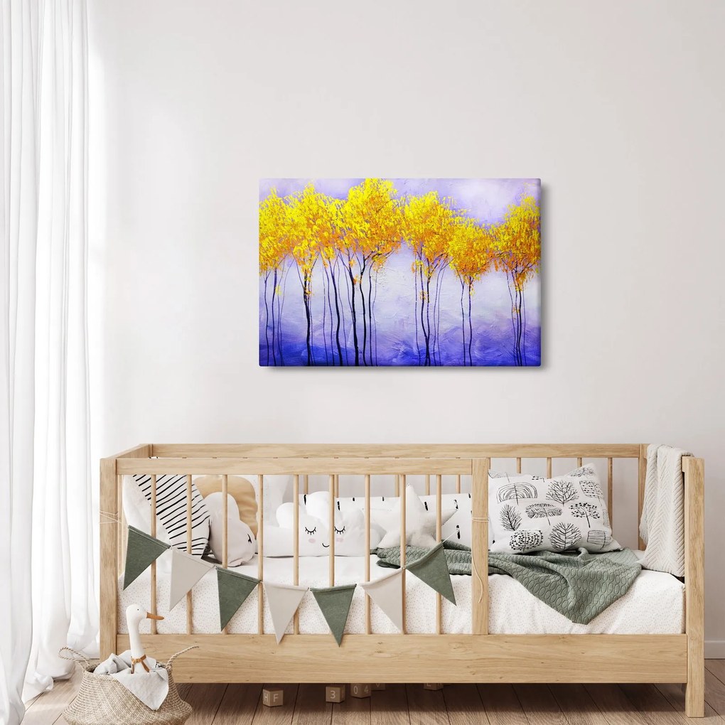 Sárga fák képe (90x60 cm)