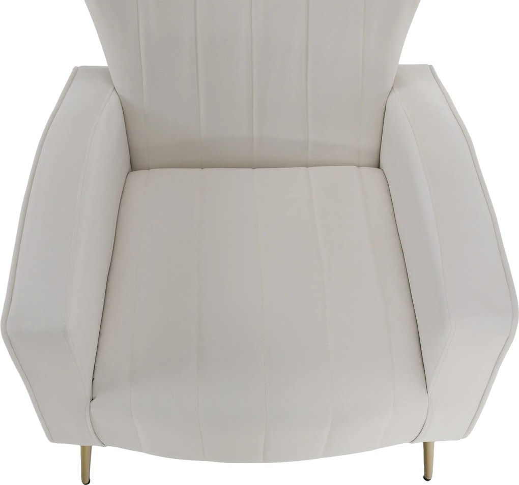 Relaxfotel, bézs Velvet szövet, BARET