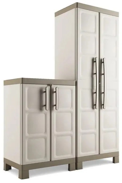 Keter Zárható alacsony Excellence LOW műanyag szekrény 2 állítható polccal