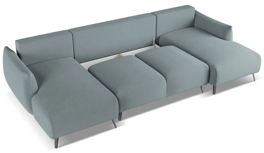 Világoskék sarokkanapé Malie – Makamii