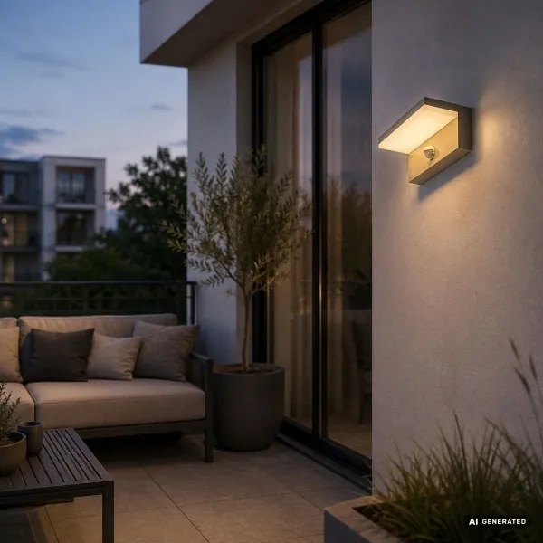 Rabalux 77220 - ZARAGOZA LED kültéri fali lámpa érzékelővel 9W/230V IP54 bézs