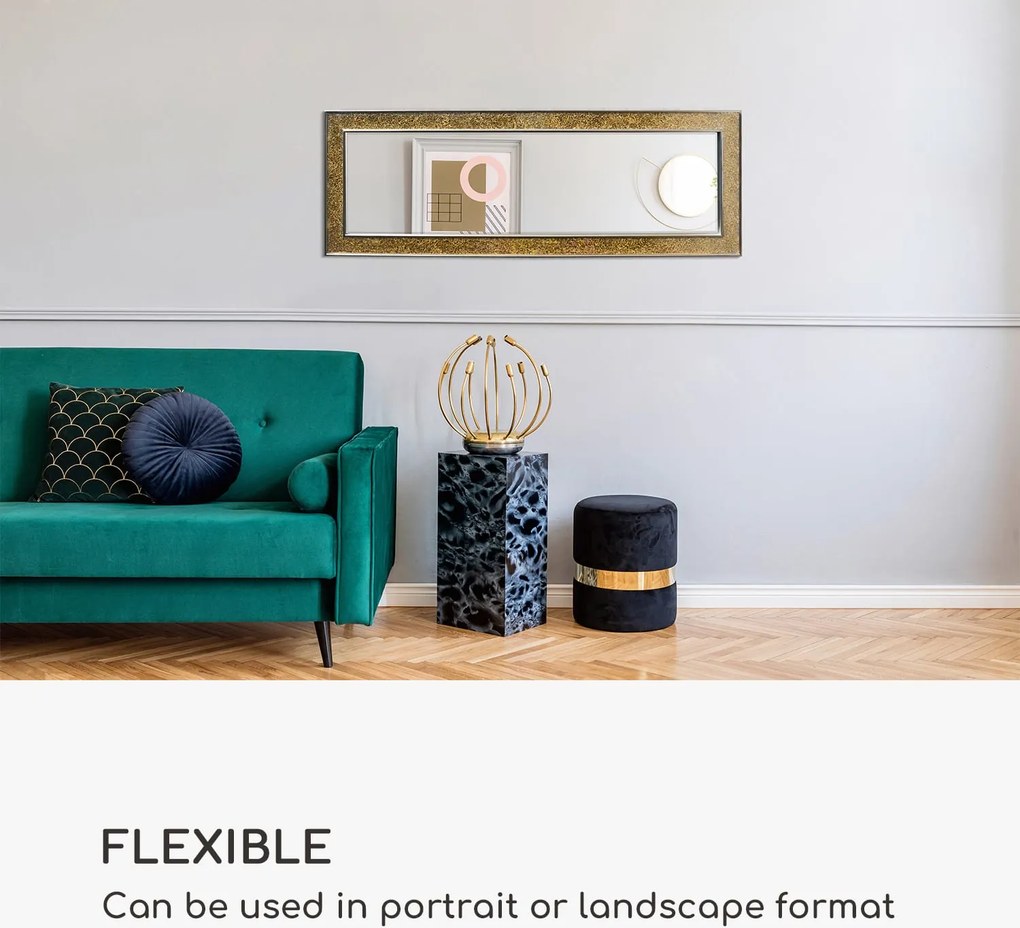 Casa Chic Norwich Tükör téglalap alakú fakeret 130 x 45 cm mozaik kivitelben