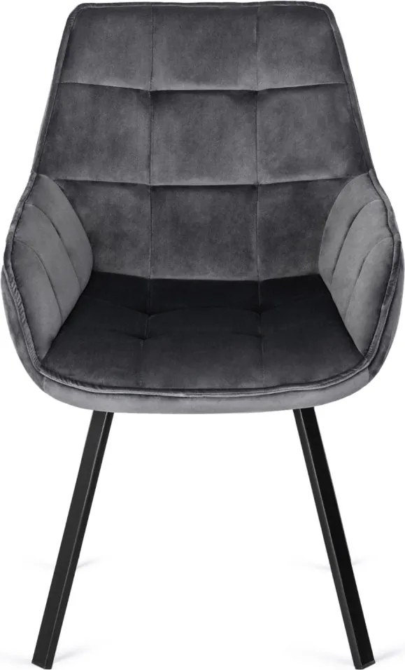 Szürke Bársony Forgó ÉtkezőszékLUNA