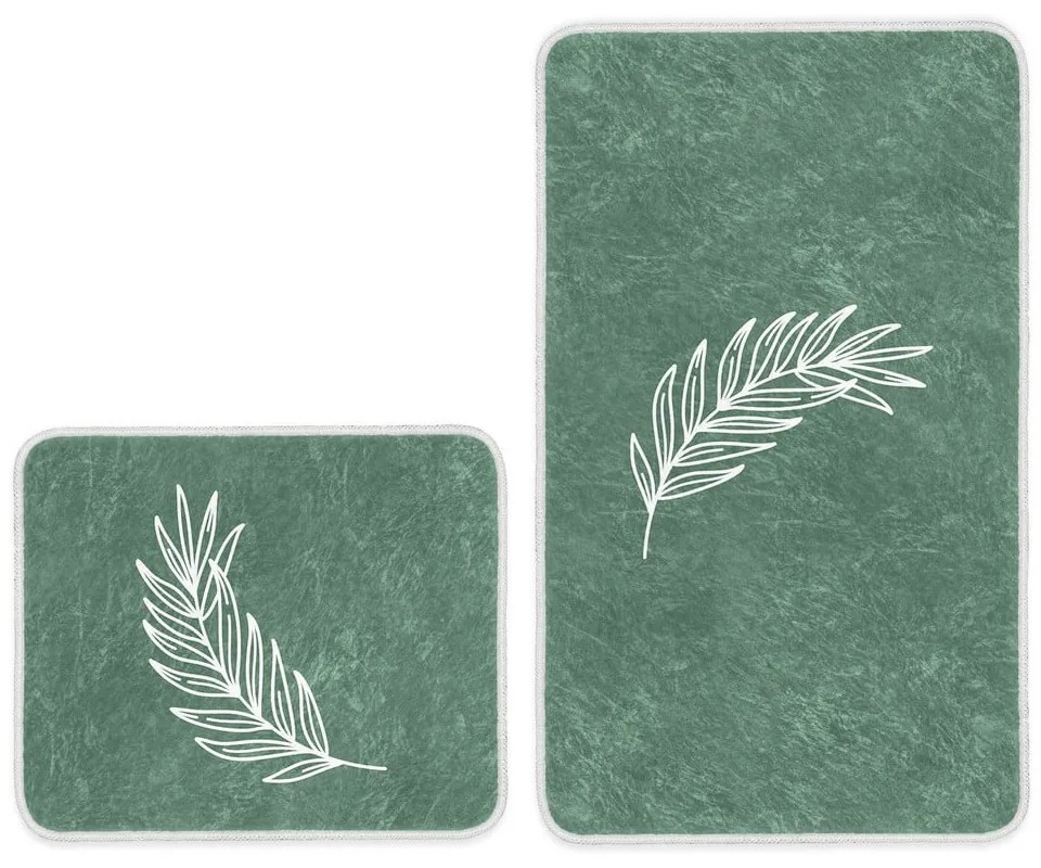 Zöld fürdőszobai kilépő szett 2 db-os 60x100 cm – Mila Home