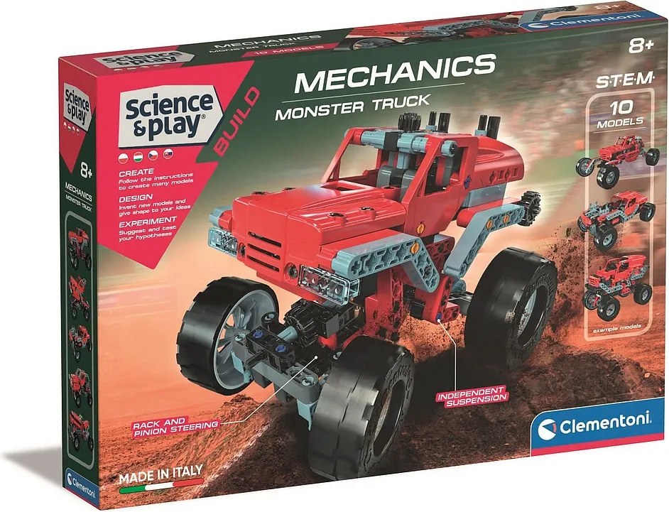 Monster Truck Mechanics 10 az 1-ben építőjáték Clementoni