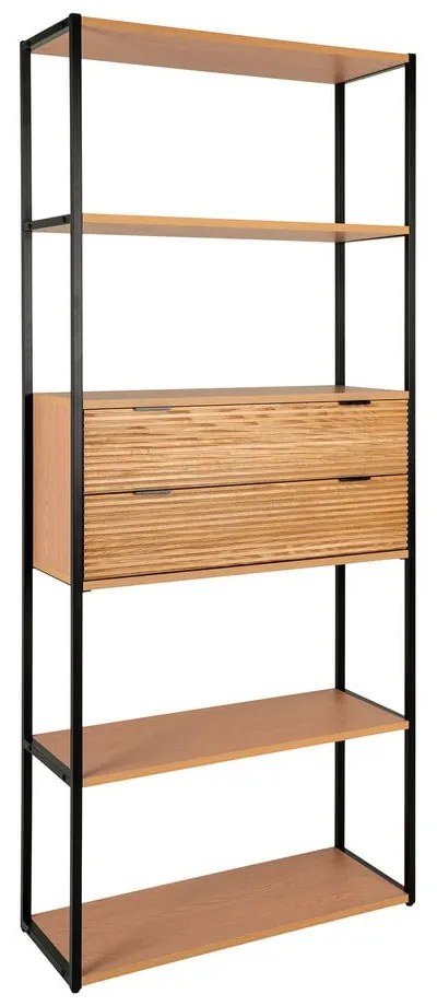 Natúr színű könyvespolc kőrisfa dekorral 84,5x200 cm Minato – House Nordic