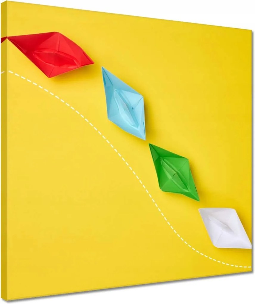 Vászonkép 40x40 Origami Papírhajók