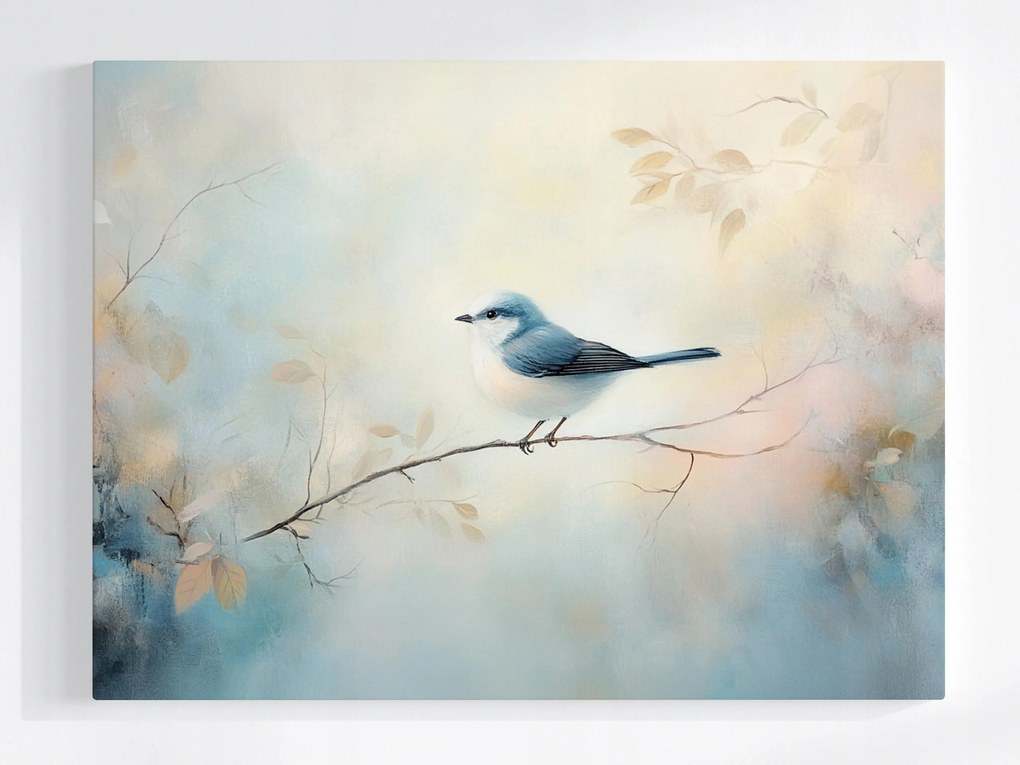 Vászonkép Canvas Természet Madár Ág Pasztell Vintage 100x75