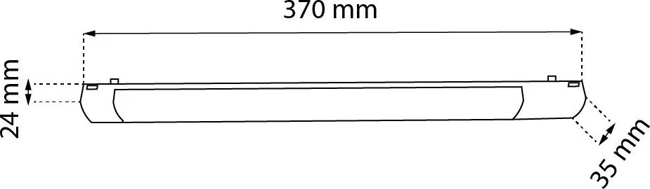 Antigo Komatsu Slim 6050 Sínreflektor 1x12W/LED 3000K 960lm IP20