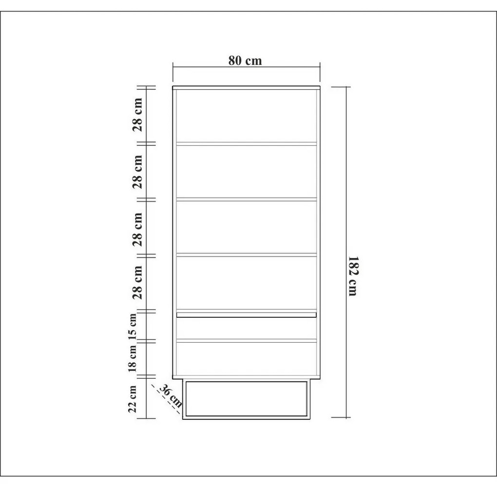 Rea Black and Walnut könyvtár