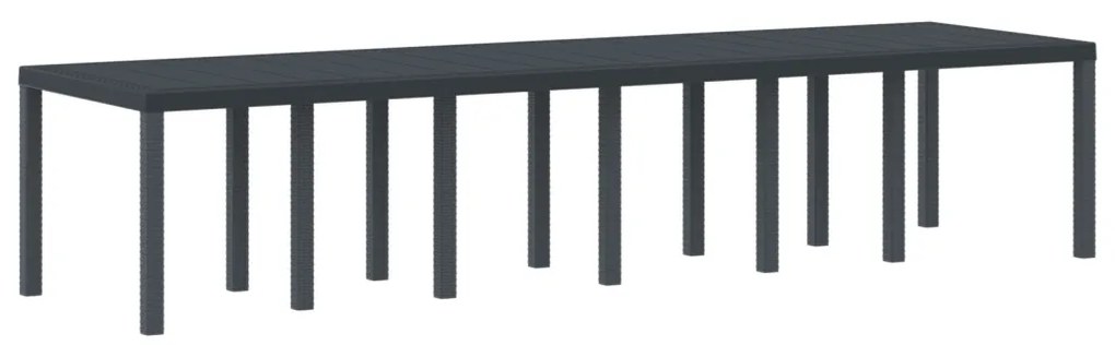 13 Részes Kerti Étkezősor Párnákkal Antracit Polirattan, Kerti Asztal Antracit 200x100x73 cm Polirattan, Kerti Asztal Antracit 150x100x73 cm Polirattan, Kerti Székek Párnákkal 4 db Antracit Polirattan