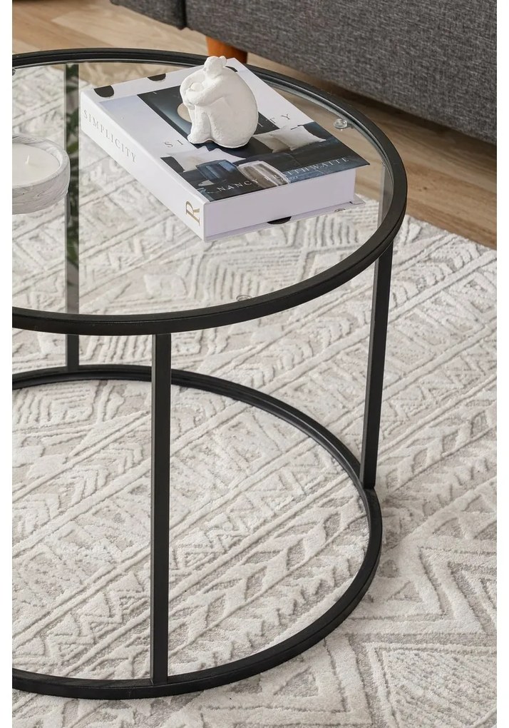 Berlin Black dohányzóasztal, 60 cm