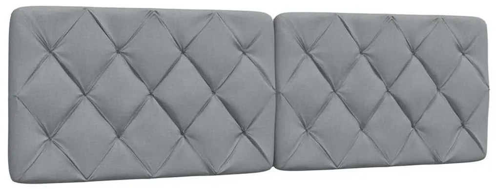 világosszürke szövet ágykeret LED-es matrac nélkül 160 x 200 cm