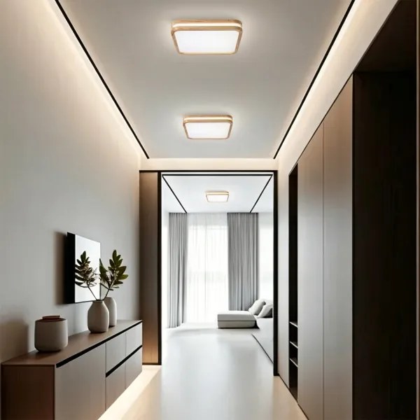 Brilagi - Dimmelhető MOLINA SQUARE LED/48W/230V lámpatest, tölgy, 40x40 cm + távirányító