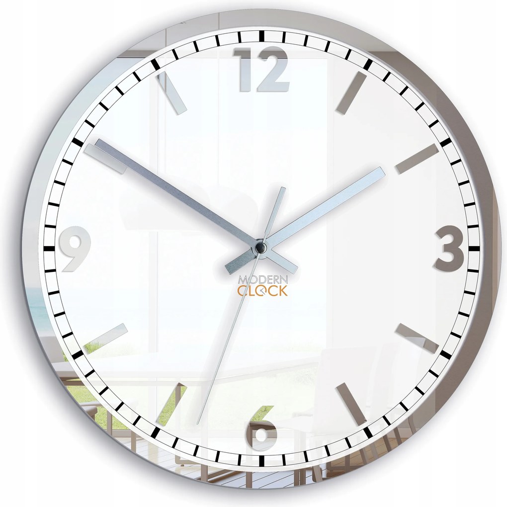 Falióra Klasszikus Csendes mechanizmus Kerek, fehér számlappal Akril