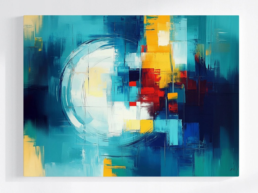 Vászonkép Canvas Absztrakt Geometria Kompozíció Kör Színes 100x75