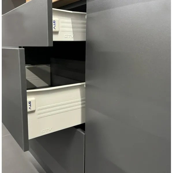 ELISE 180 cm-es grafit konyhablokk