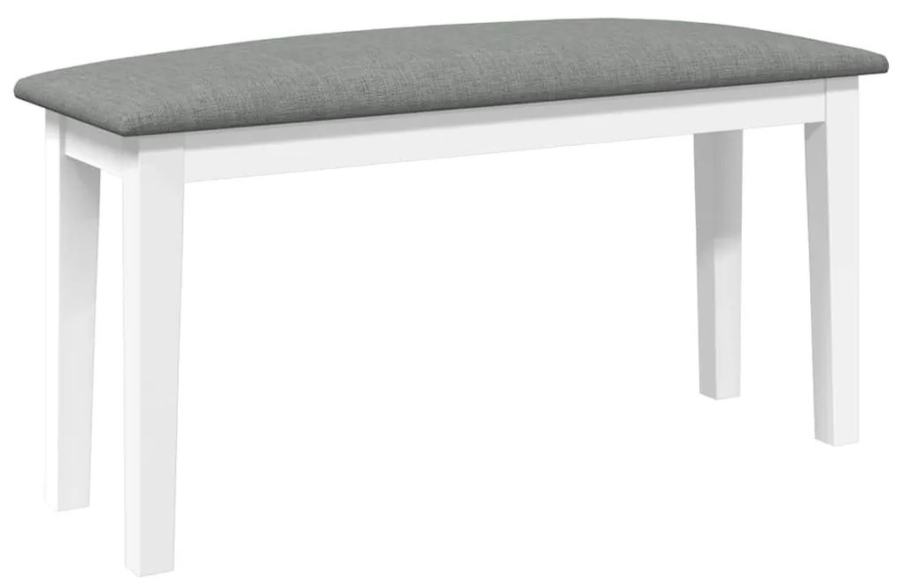 fehér tömörfa gumiból pad 90 cm