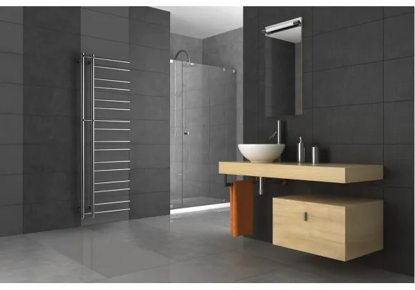 P.M.H. T2C - Fürdőszobai törölközőszárítós radiátor THEIA 352W 154 cm jobbos/fényes króm