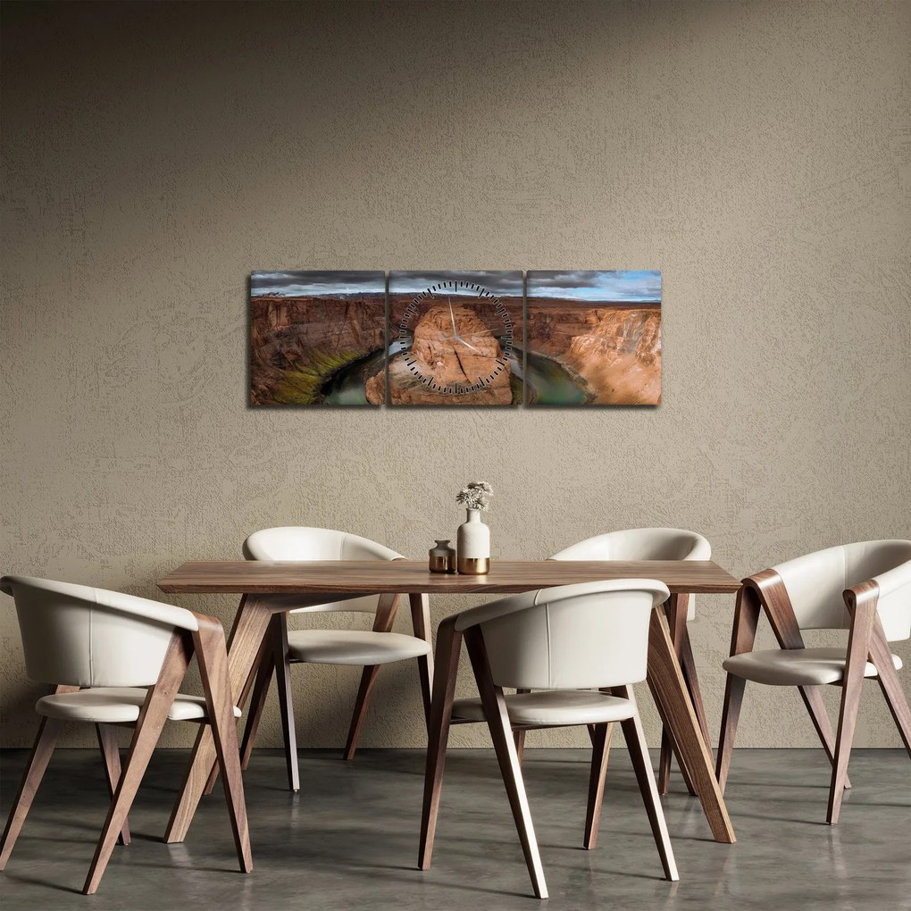Tó a sziklában képe (órával) (90x30 cm)