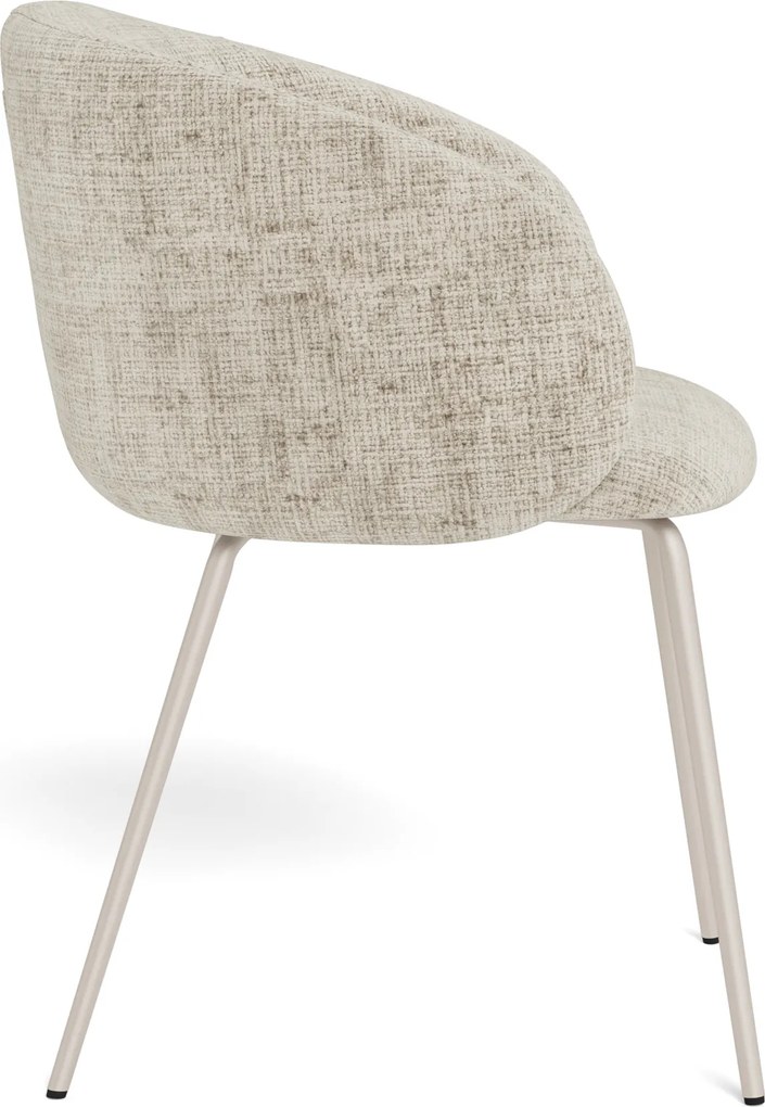 MAZZONI EXPORT CLARA Bézs (Juto 4 szövet)/szürke-bézs lábak (cashmere) - MODERN KÁRPITOZOTT KAGYLÓSZÉK LOFT STÍLUSÚ NAPPALIBA/ÉTKEZŐBE/IRODÁBA