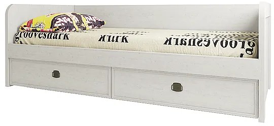 Egyszemélyes ágy 90 cm Marlene 2S (vintage fenyőfa) (ágyráccsal). 1053037