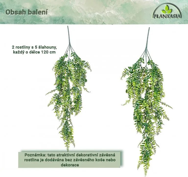 PLANTASIA Műnövény függő készlet 120 cm 2 db