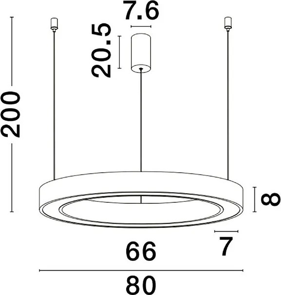 NOVALUCE 9345643 MORBIDO Modern Led Függesztett Lámpa LED IP20