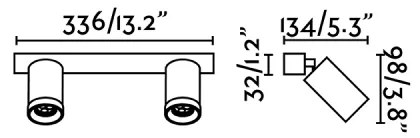 FARO 43742 - Fali spotlámpa STAN 2xGU10/8W/230V fehér