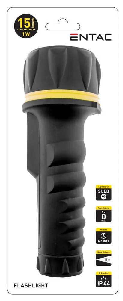 Entac elemlámpa plasztik 1W, 15 lm, 2D, IP44