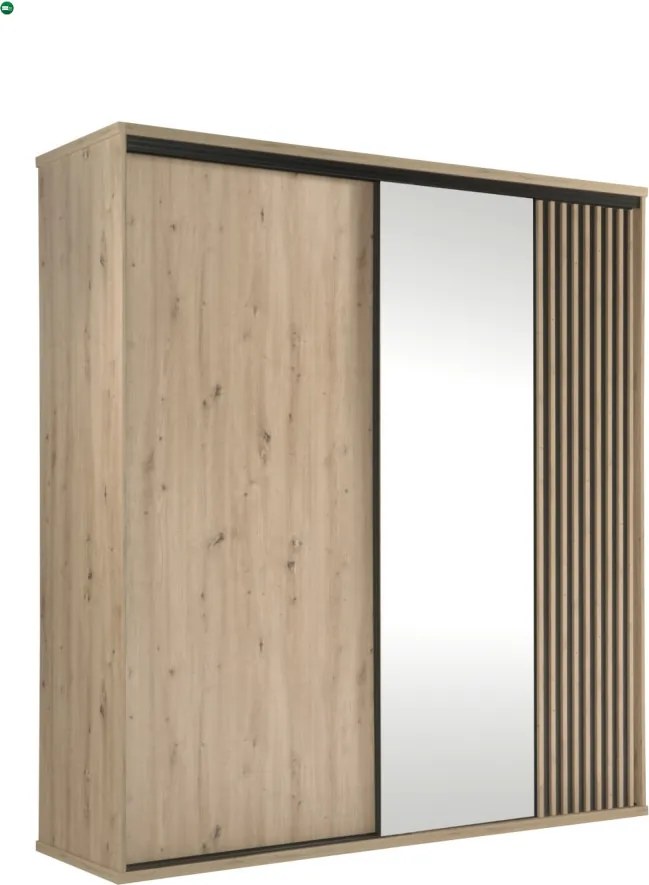 Ruhásszekrény 199 cm Artisan tölgy színben – MODERNO C‑15