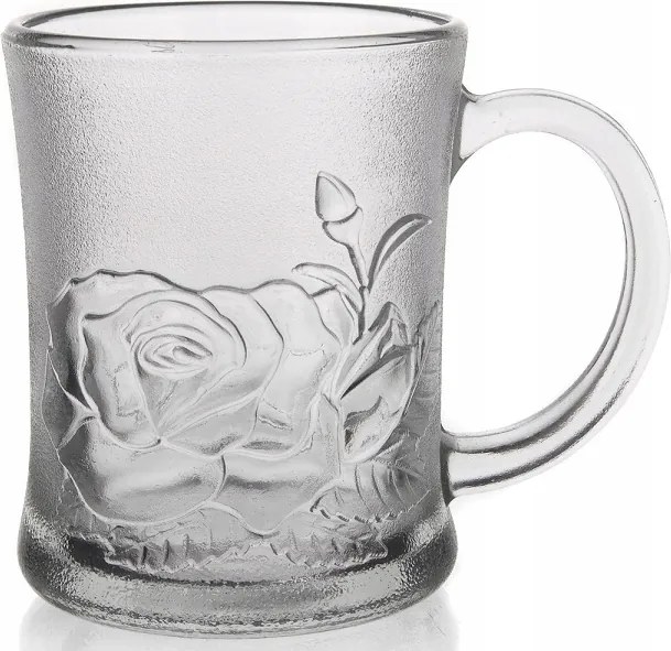 Poharak 6db 250 ml Virágok kávé tea kompót italok ajándék szett