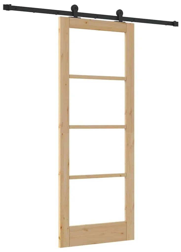 Csúszóajtó ORKDAL Barna 78 x 202 cm Fa és fém