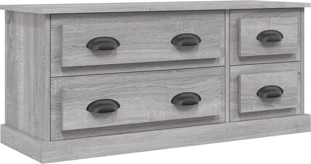 vidaXL szürke sonoma színű szerelt fa TV-szekrény 100x35,5x45 cm