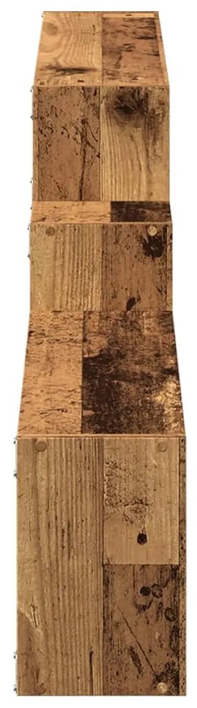 antik fa színű szerelt fa faliszekrény 158 x 18 x 53 cm