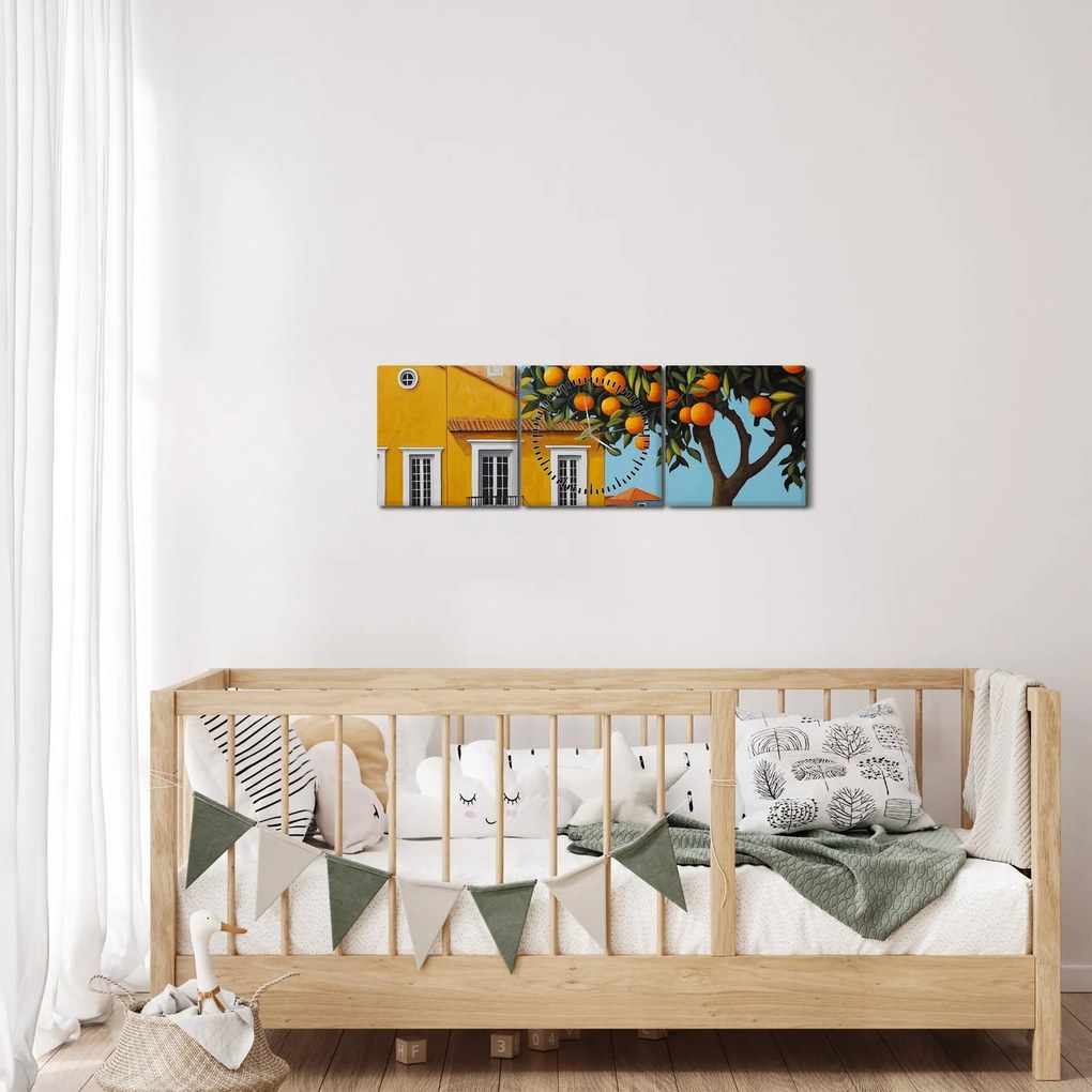 Kép - Narancsfa (órával) (90x30 cm)