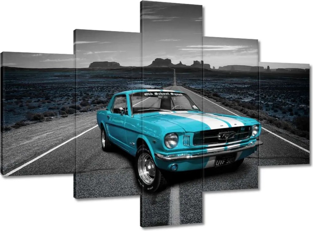 Vászonkép 100x70 Kék Ford Mustang