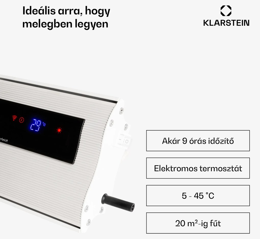 Blumfeldt Cosmic Beam Plus, infravörös hősugárzó, 2400 W, IP44, távirányító, fehér