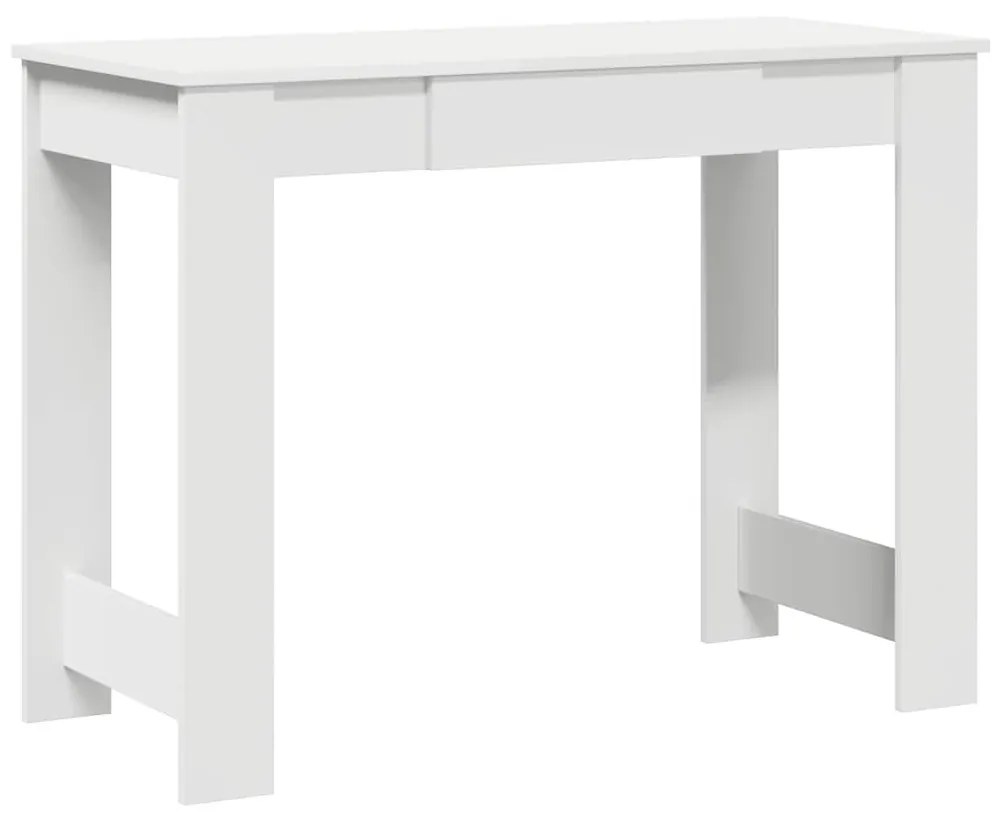 fehér forgácslap íróasztal 100x45x75 cm