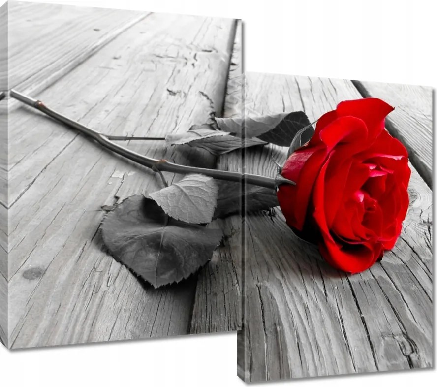 Vászonkép 80x70 Rózsa a hídon