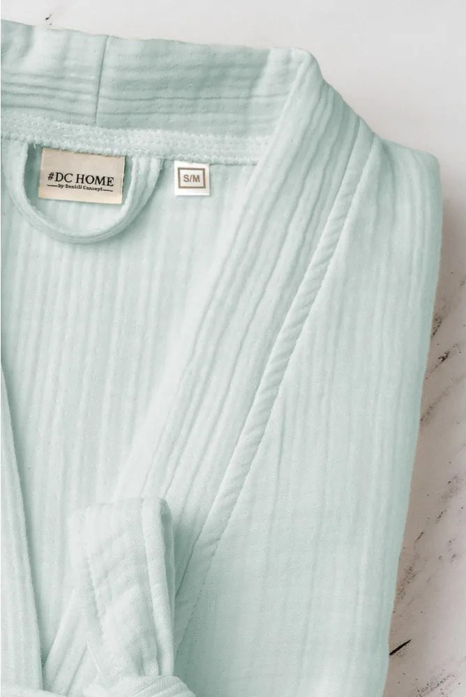 Mentazöld muszlin fürdőköpeny S/M Kimono – Foutastic