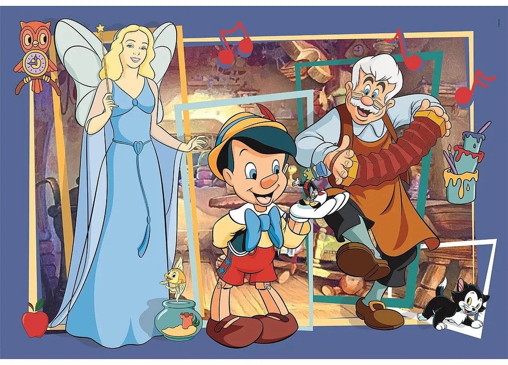 Disney Classics Pinocchio Geppetto&#039;s 104 db-os puzzle Clementoni
