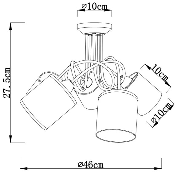 Globo 15185-5D - Csillár PACO 5xE14/25W/230V