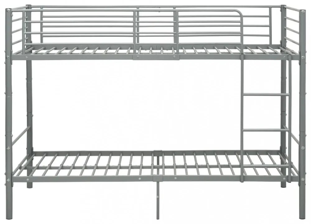 szürke fém emeletes ágy 90 x 200 cm