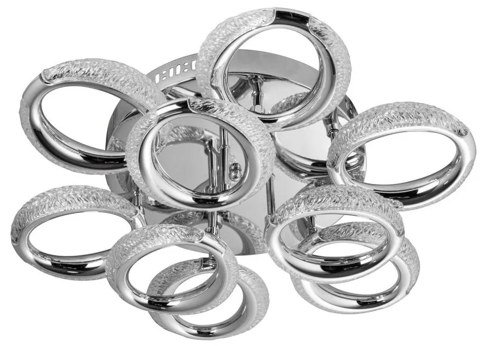 LED Mennyezeti lámpa 9xLED/14W/230V 3000-5000K átm. 53 cm fényezett króm