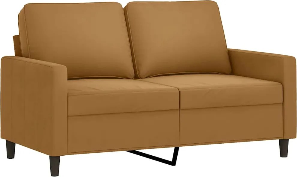 vidaXL kétszemélyes barna bársony kanapé 120 cm