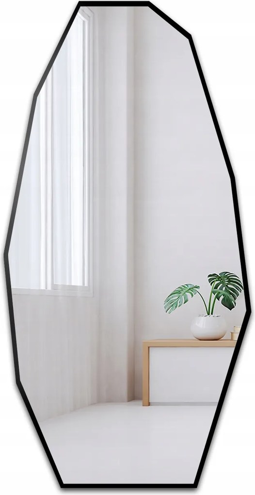 Pirit organikus tükör fekete Mdf keretben 95x190 modern